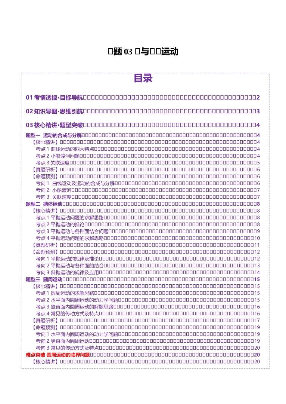 专题03 力与曲线运动(讲义)(学生版).docx_第1页