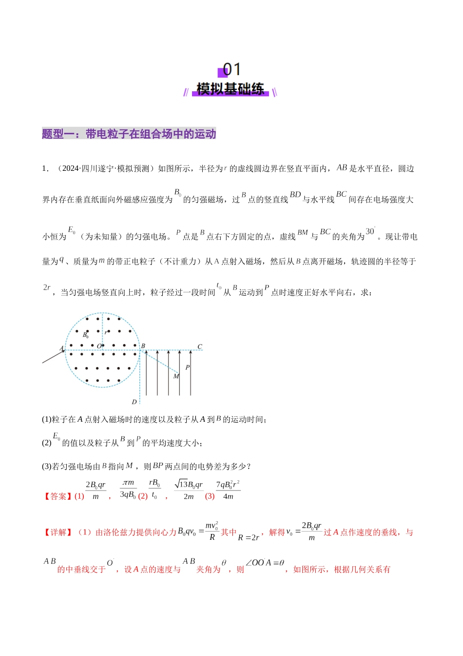 专题11 带电粒子在复合场中的运动(练习)(教师版).docx_第2页