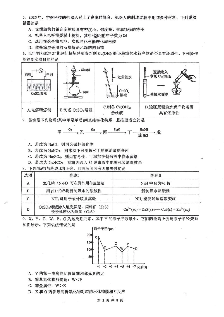 化学广东揭阳市2025-2026学年度高三年级教学质量测试(揭阳高三二模)(4.22-4.24).pdf_第2页