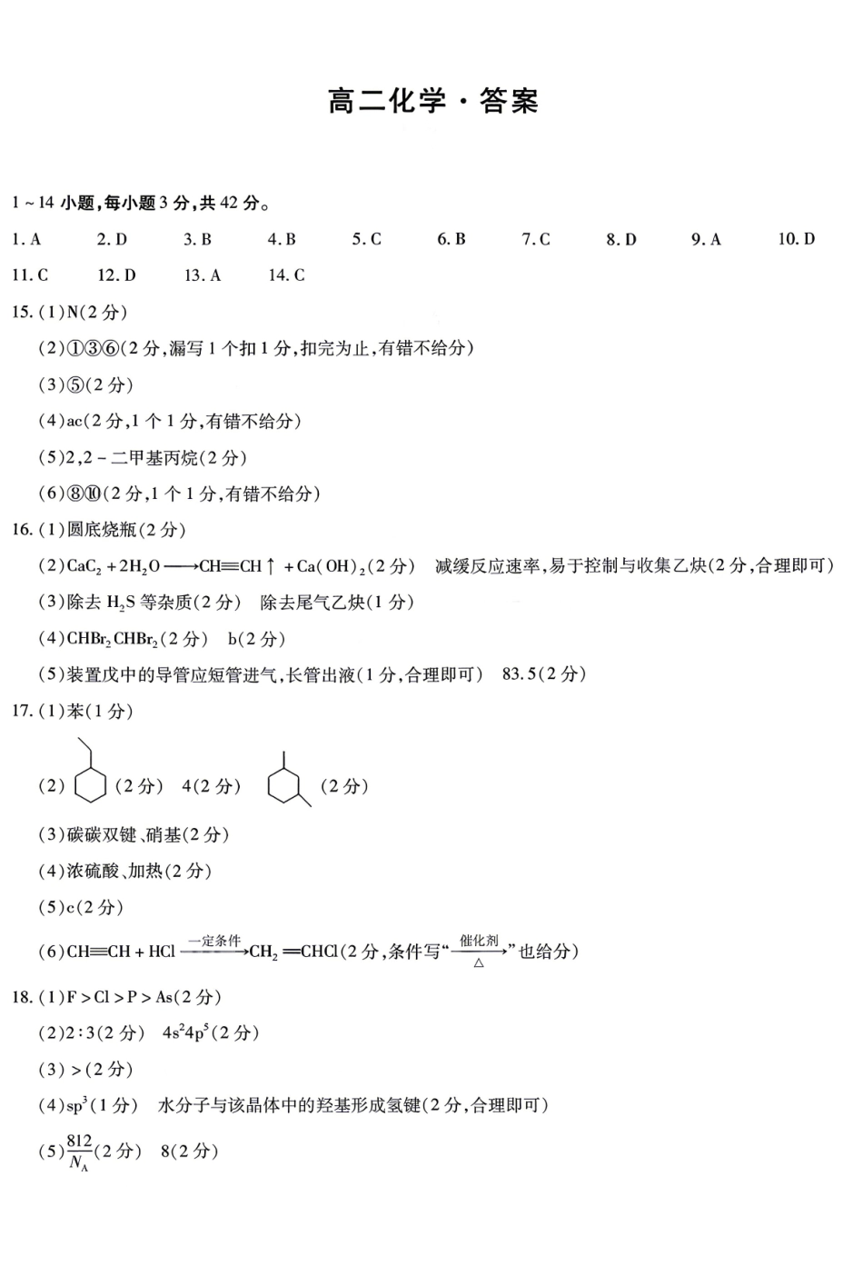 化学湖南天一大联考湘一名校联盟2026年高二年级4月联考(4.21-4.22)(1).pdf_第1页