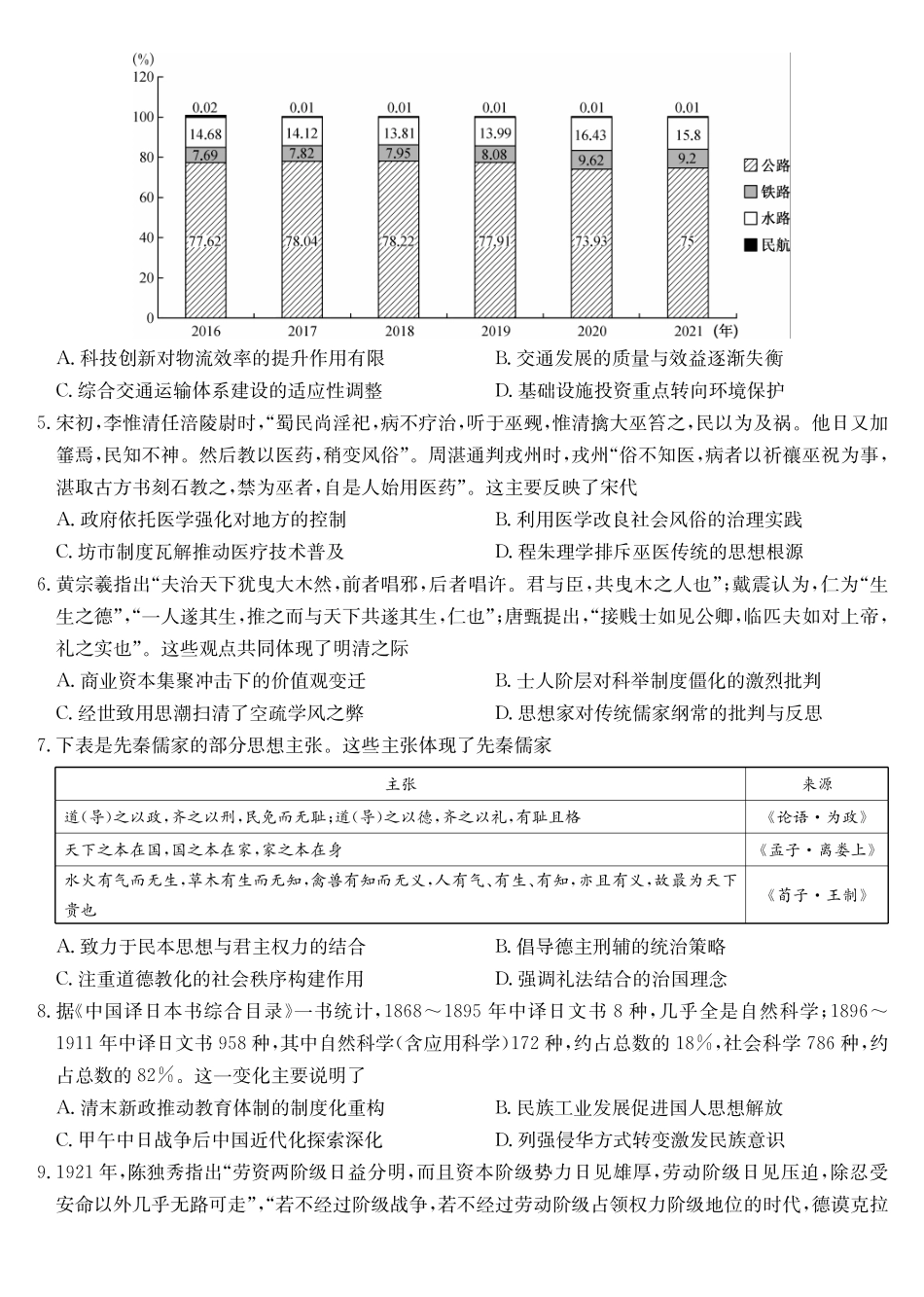 历史(26-X-527B)安徽县中联盟2027届高二年级下学期4月联考(26-X-527B)(4.16-4.17).pdf_第2页