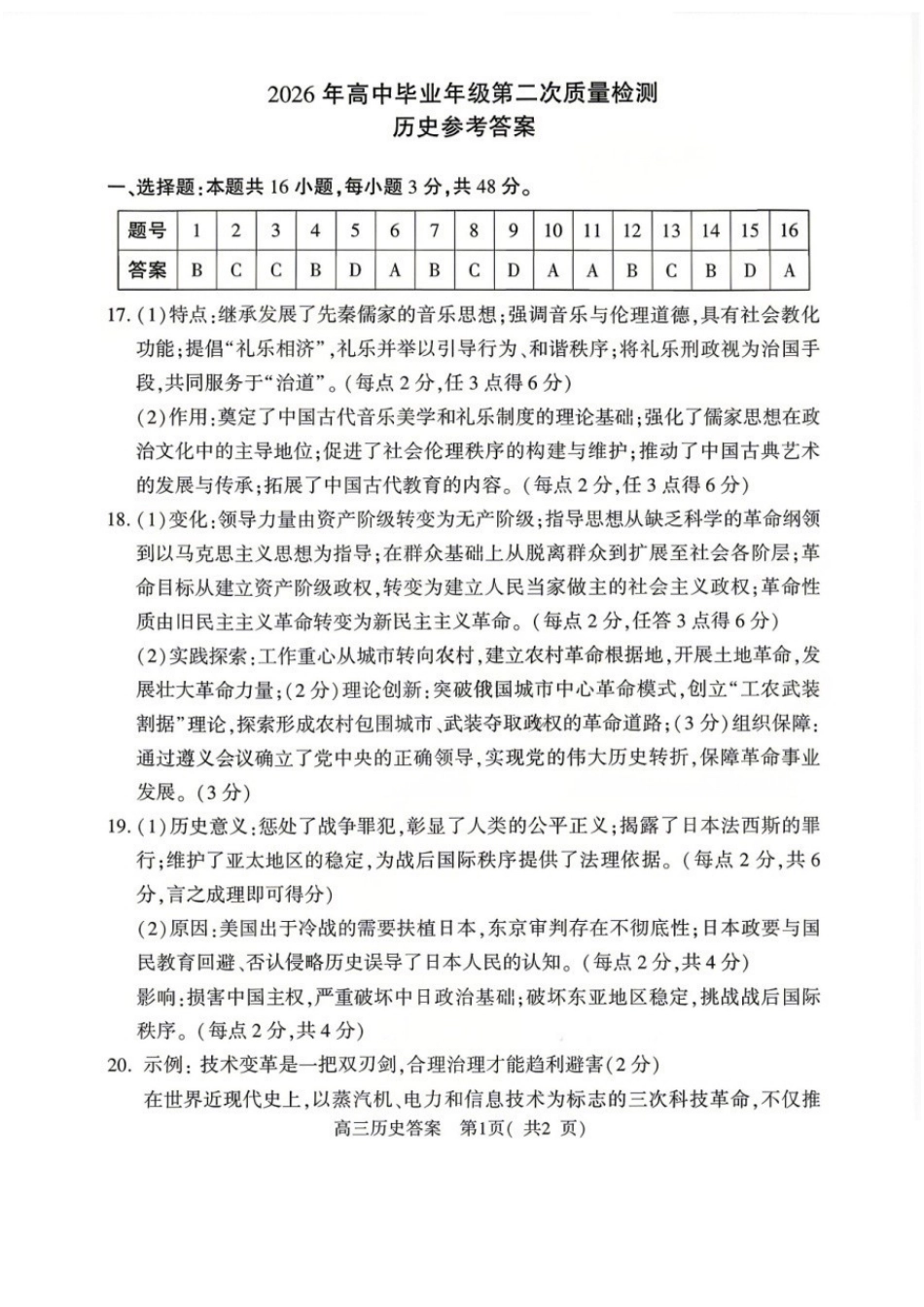 历史河南南阳、三门峡、漯河、信阳、驻马店五市2026年(届)高中毕业年级高三年级第二次质量监测(五市高三二模)(4.23-4.24)(1).docx_第1页