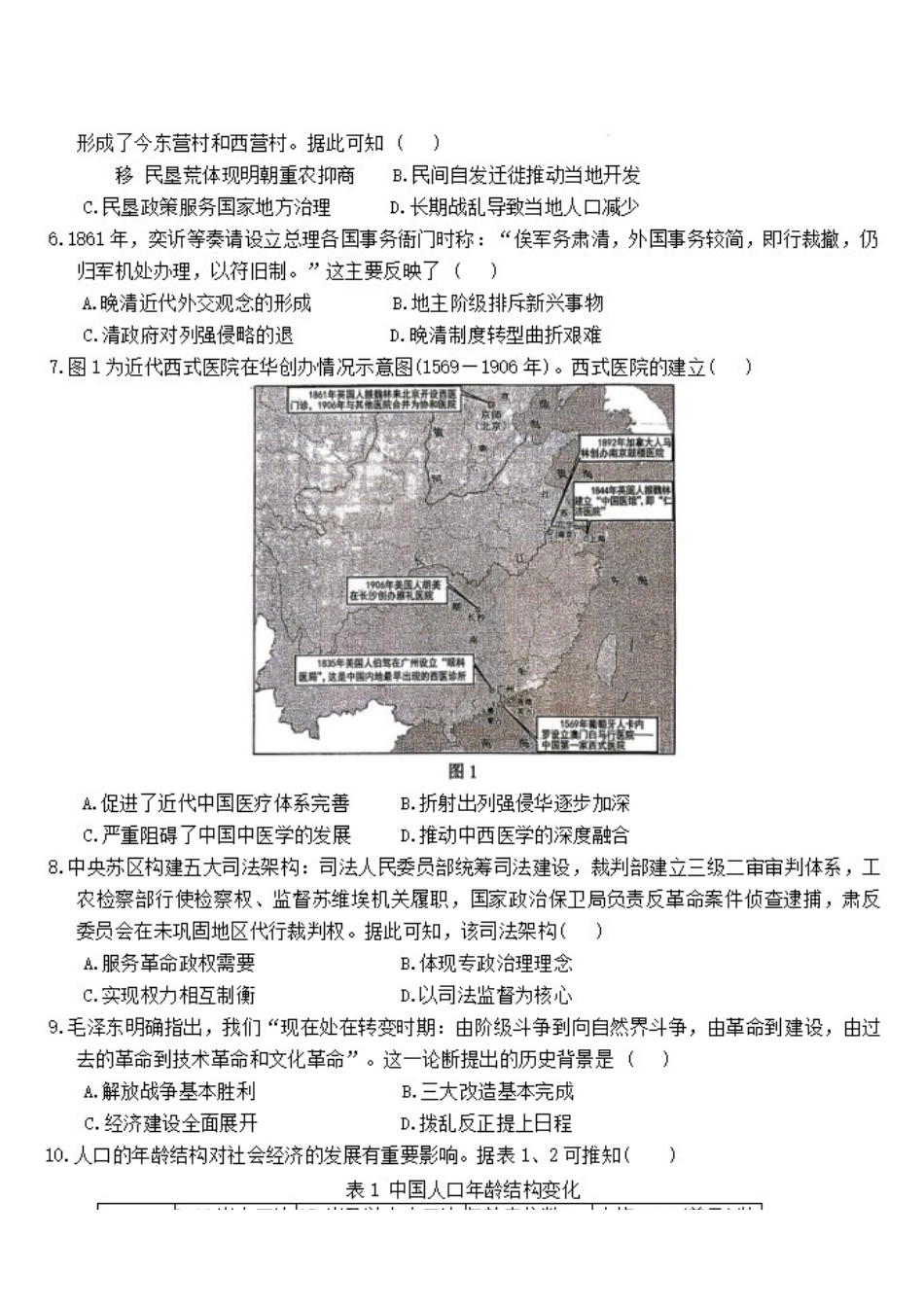 历史山东东营市2026年高三年级4月份适应性测试(东营二模)(4.22-4.24).docx_第2页