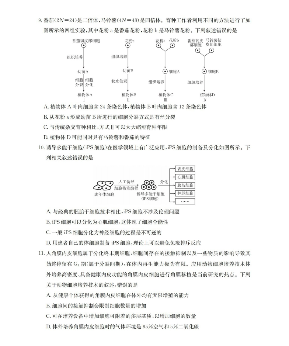 生物河南南阳市南阳区域2026年春季高二年级阶段性学情检测(4.16-4.17).pdf_第3页