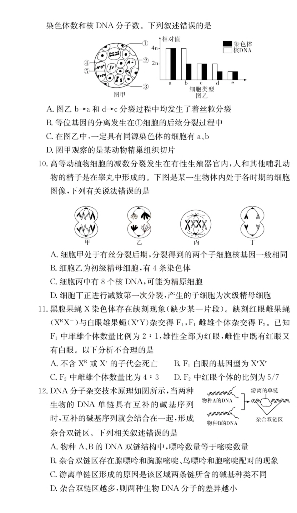 生物湖南长沙市第一中学2025-2026学年高一下学期第一次月考.pdf_第3页