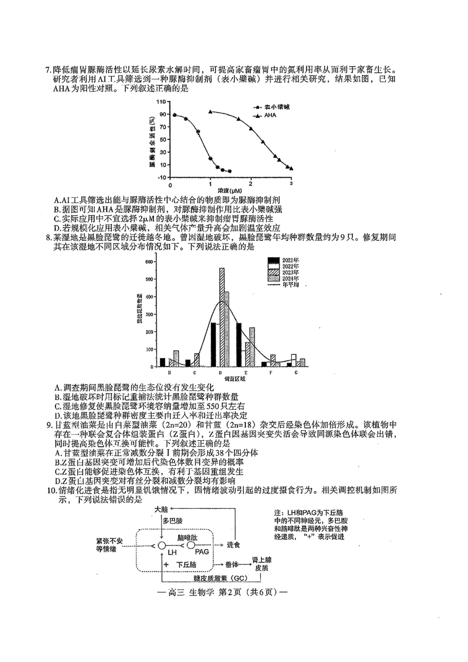 生物江西南昌市2026届高三年级四月检测(南昌高三二模)(4.23-4.24).pdf_第2页