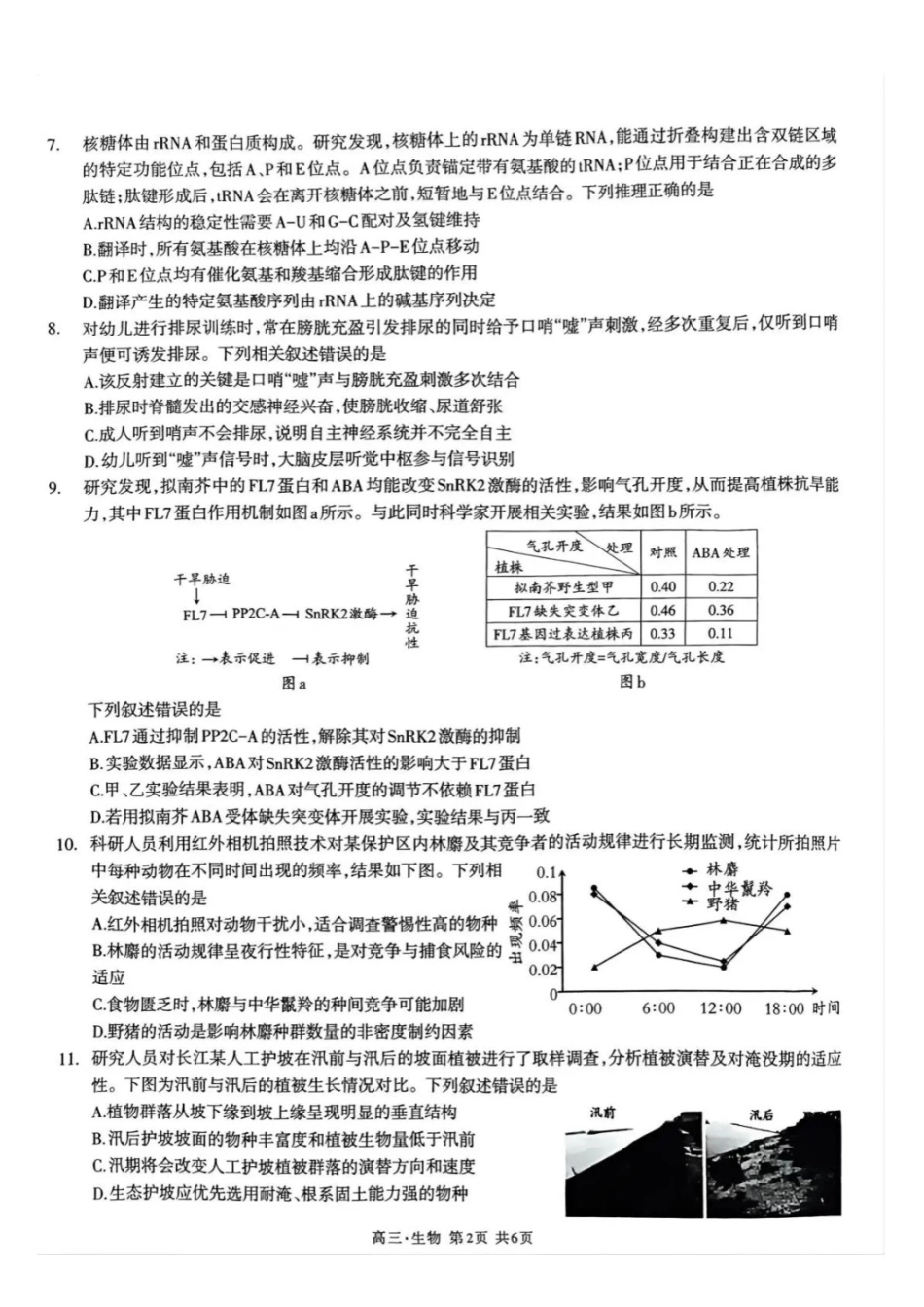 生物四川泸州市2023级(2026届)高三年级质量监测试题(泸州高三三诊)(4.20-4.22).docx_第2页