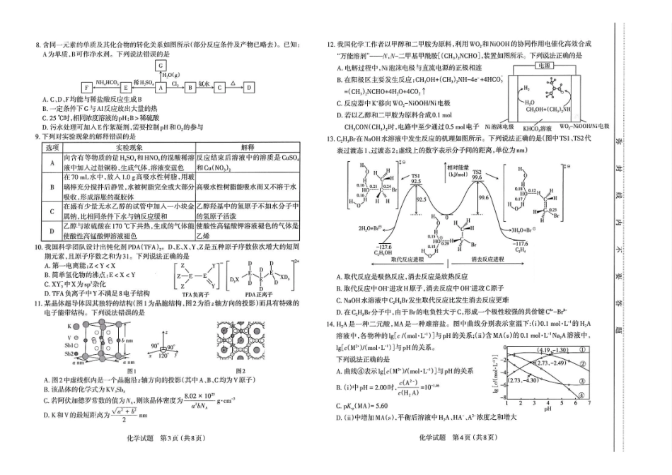 太原市2026年高三年级模拟考试(二)化学.pdf_第2页