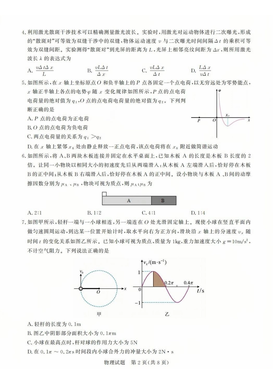 物理山东德州市2026年(届)高三年级4月学习质量综合评估(德州高三二模)(4.23-4.24).pdf_第2页