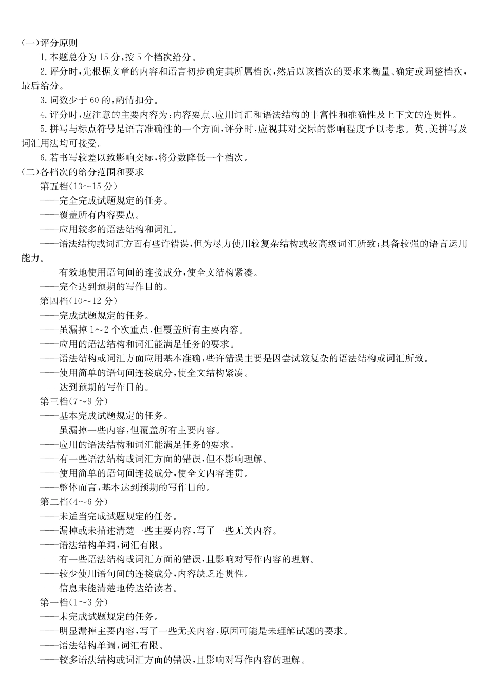 英语(26-X-527B)作文写作细则安徽县中联盟2027届高二年级下学期4月联考(26-X-527B)(4.16-4.17).pdf_第1页