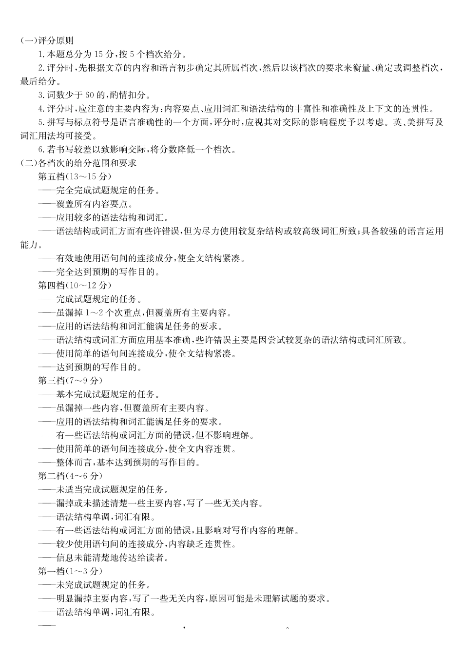英语(26-X-572A)作文写作细则安徽太湖中学等学校2028届高一下学期4月联考(26-X-572A)(4.17-4.18).pdf_第1页