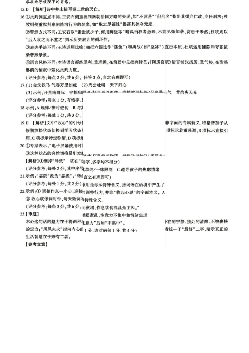 语文百师联盟2026届高三4月22日适应性模拟考试（.22-4.23）(1).docx_第2页