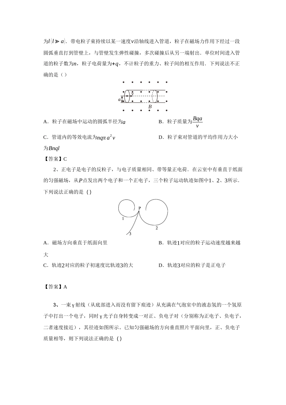 北京市高考二轮热点训练专题（十一）带电粒子在磁场中的运动（解析版）.docx_第2页