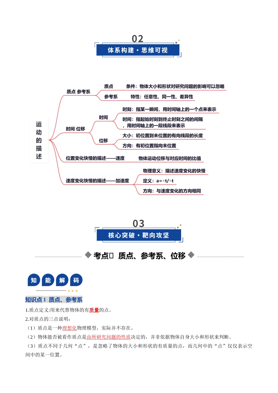 第01讲 运动的描述（复习讲义）（湖南专用）（教师版）.docx_第3页