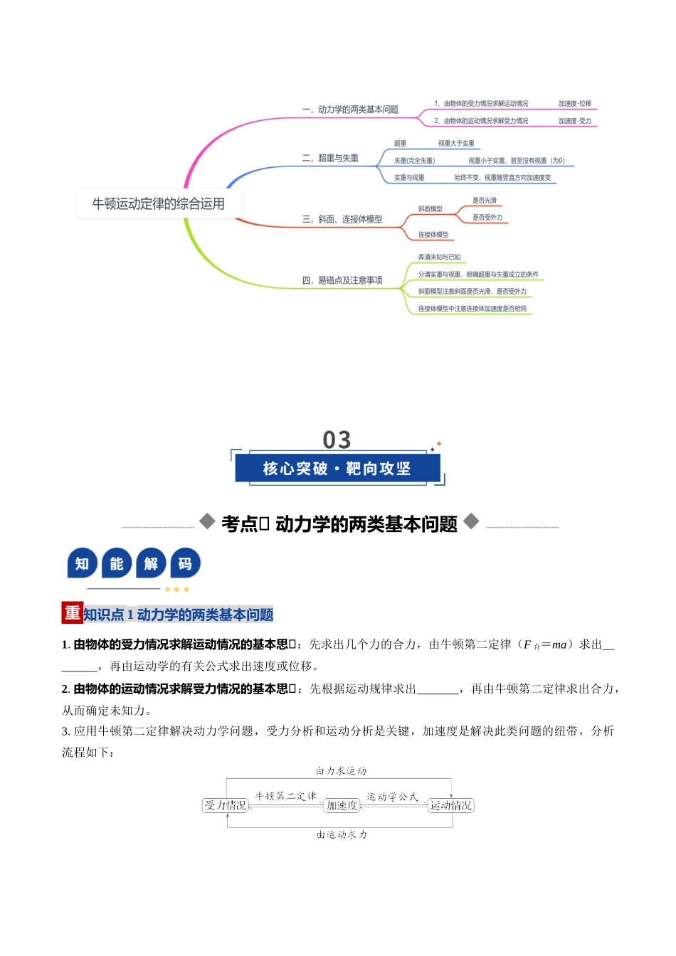 第10讲 牛顿运动定律的综合运用（复习讲义）（四川专用）（学生版）.docx_第3页