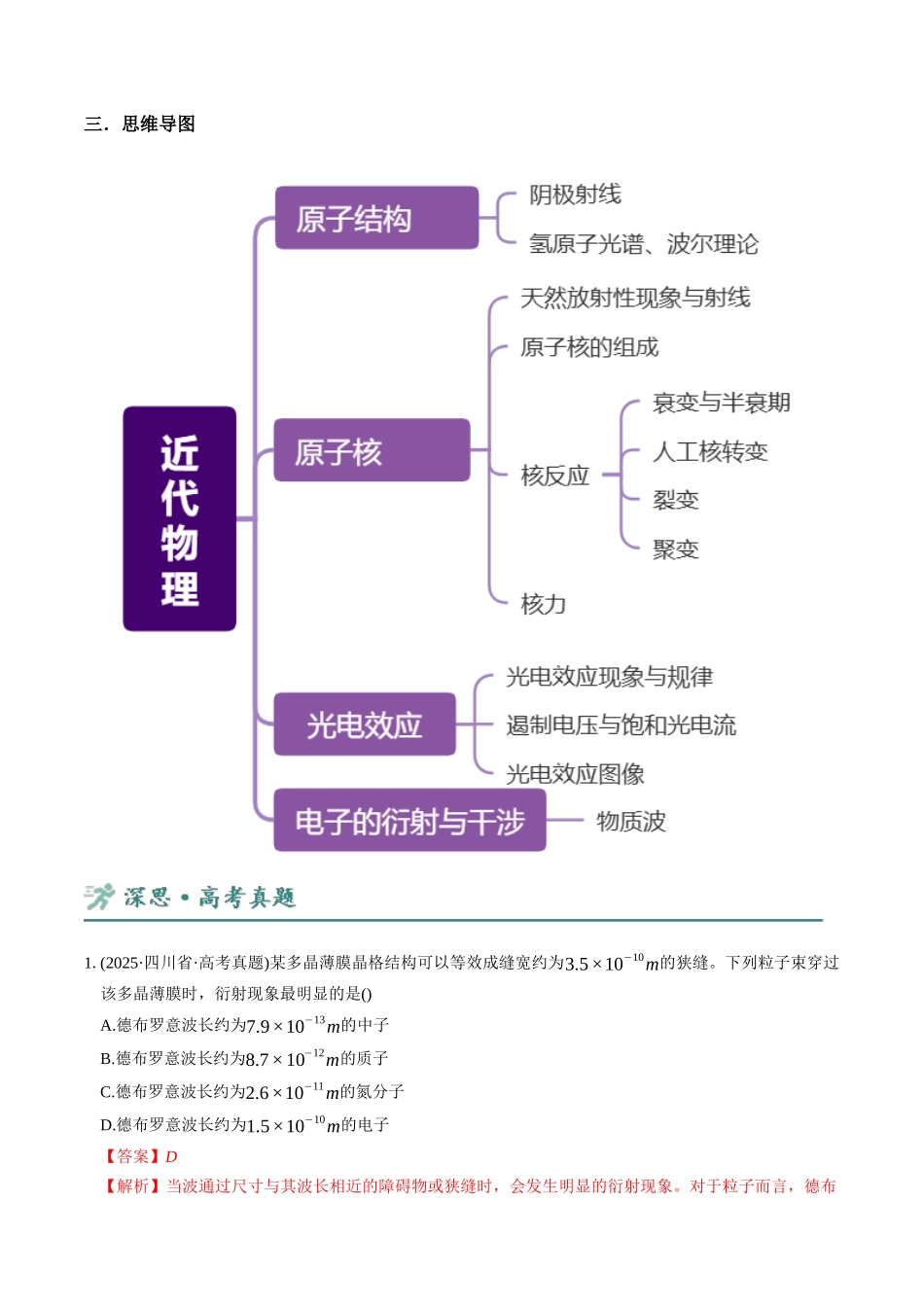 第15讲 近代物理 讲义 （教师版）.docx_第3页
