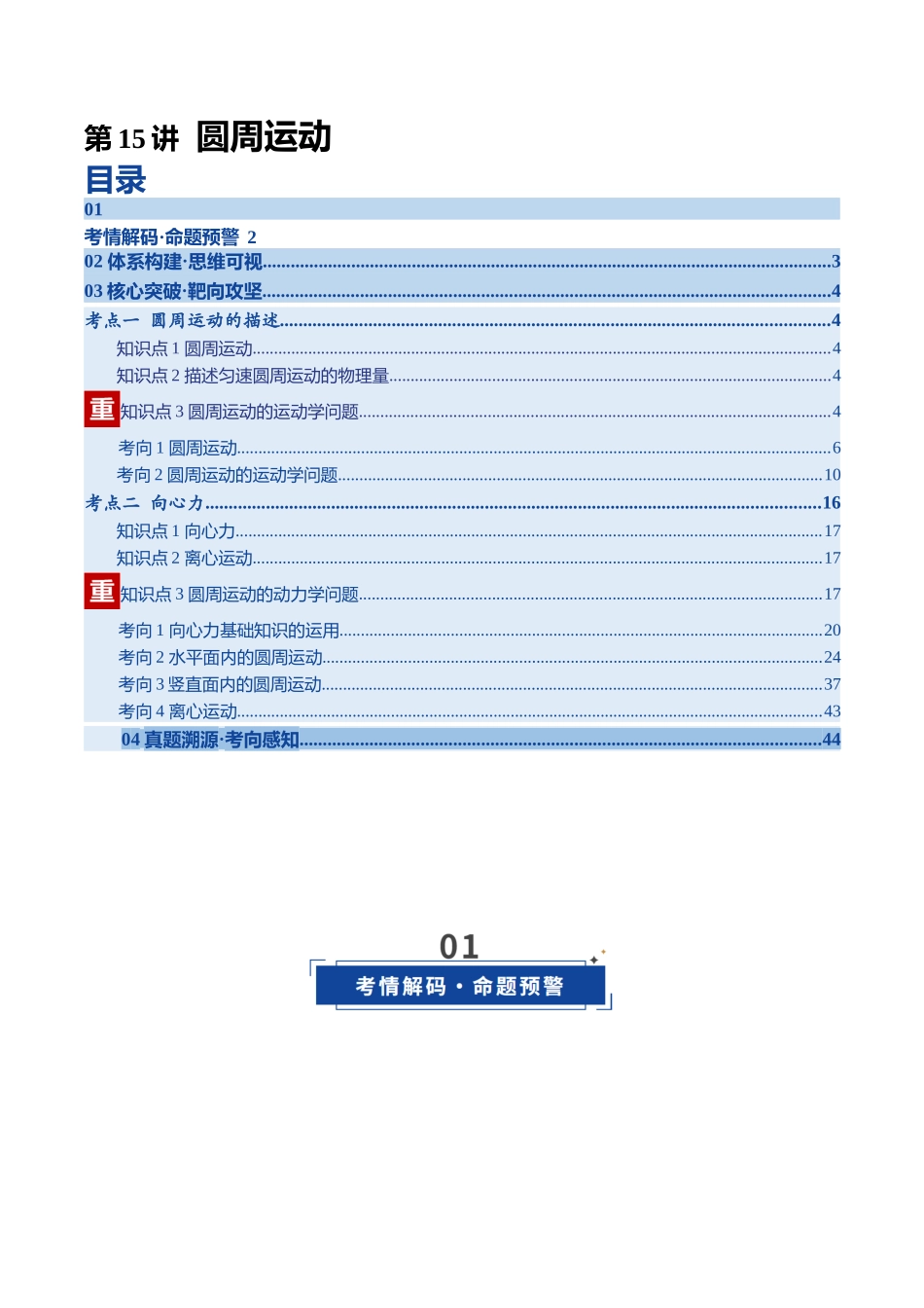 第15讲 圆周运动（复习讲义）（四川专用）（教师版）.docx_第1页