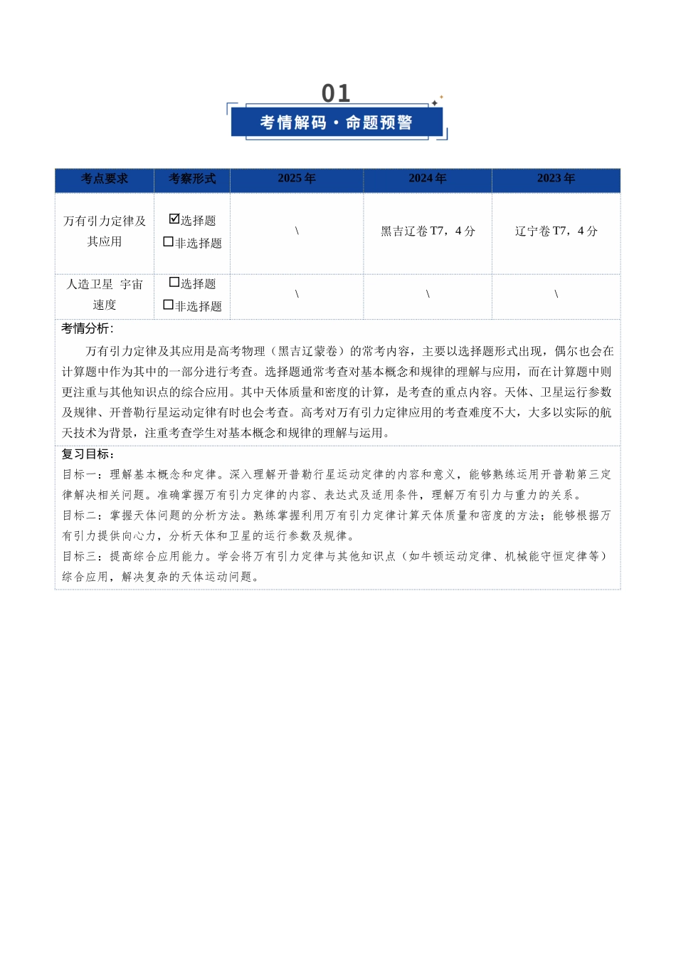 第18讲 万有引力定律及其应用（复习讲义）（黑吉辽蒙专用）（学生版）.docx_第2页