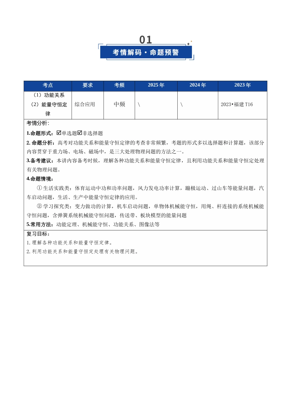 第21讲 功能关系 能量守恒定律（复习讲义）（福建专用）（教师版）.docx_第2页