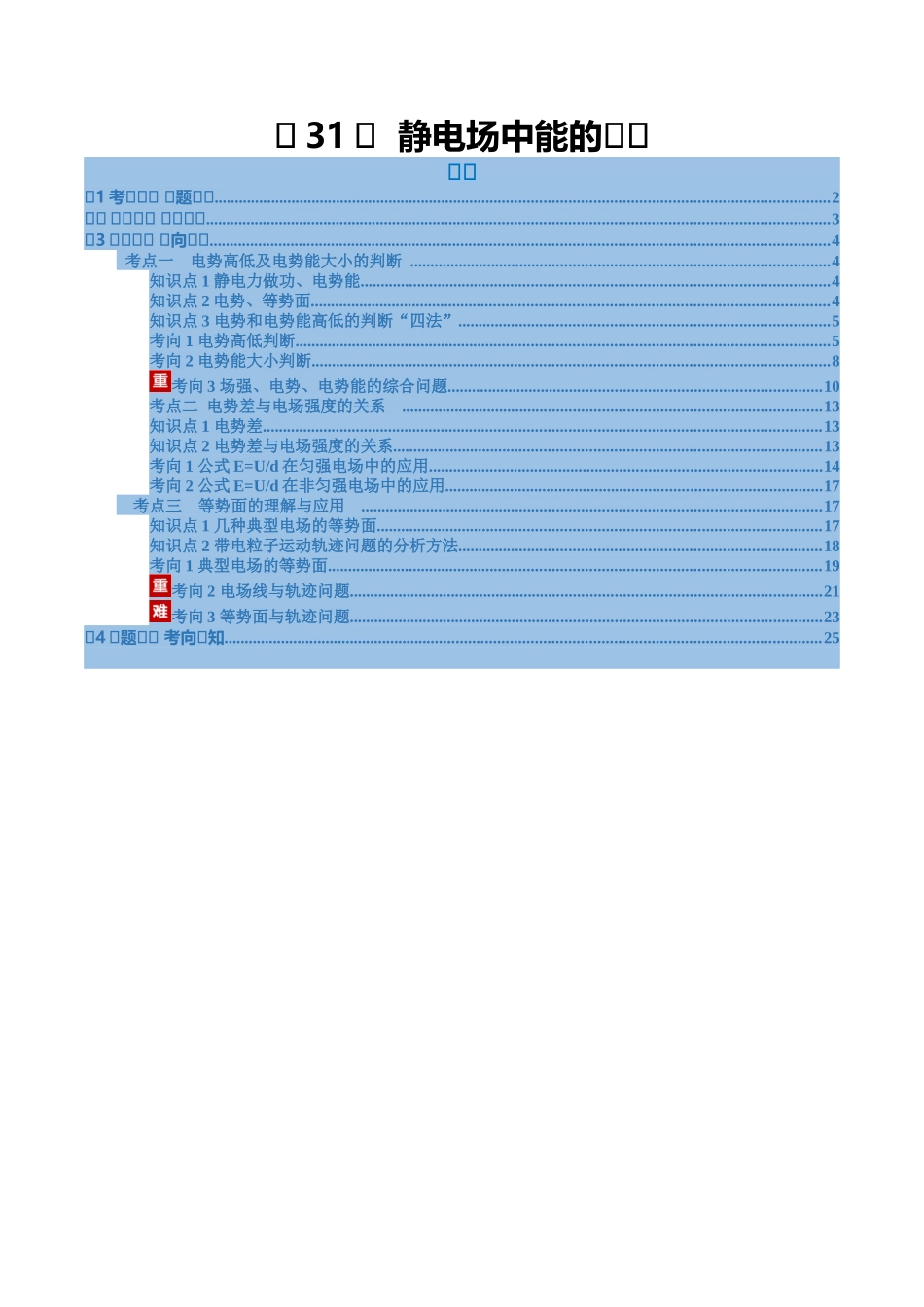 第31讲 静电场中能的性质（复习讲义）（福建专版）（教师版）.docx_第1页