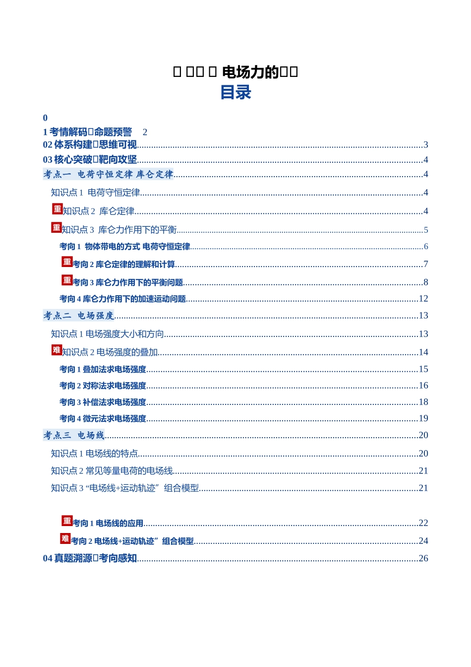 第33讲 电场力的性质（复习讲义）（黑吉辽蒙专用）（教师版）.docx_第1页