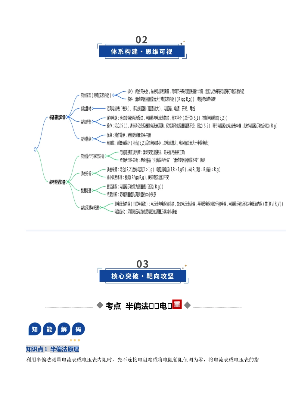 第34讲 实验：半偏法测电表内阻（复习讲义）（福建专用）（学生版）.docx_第3页