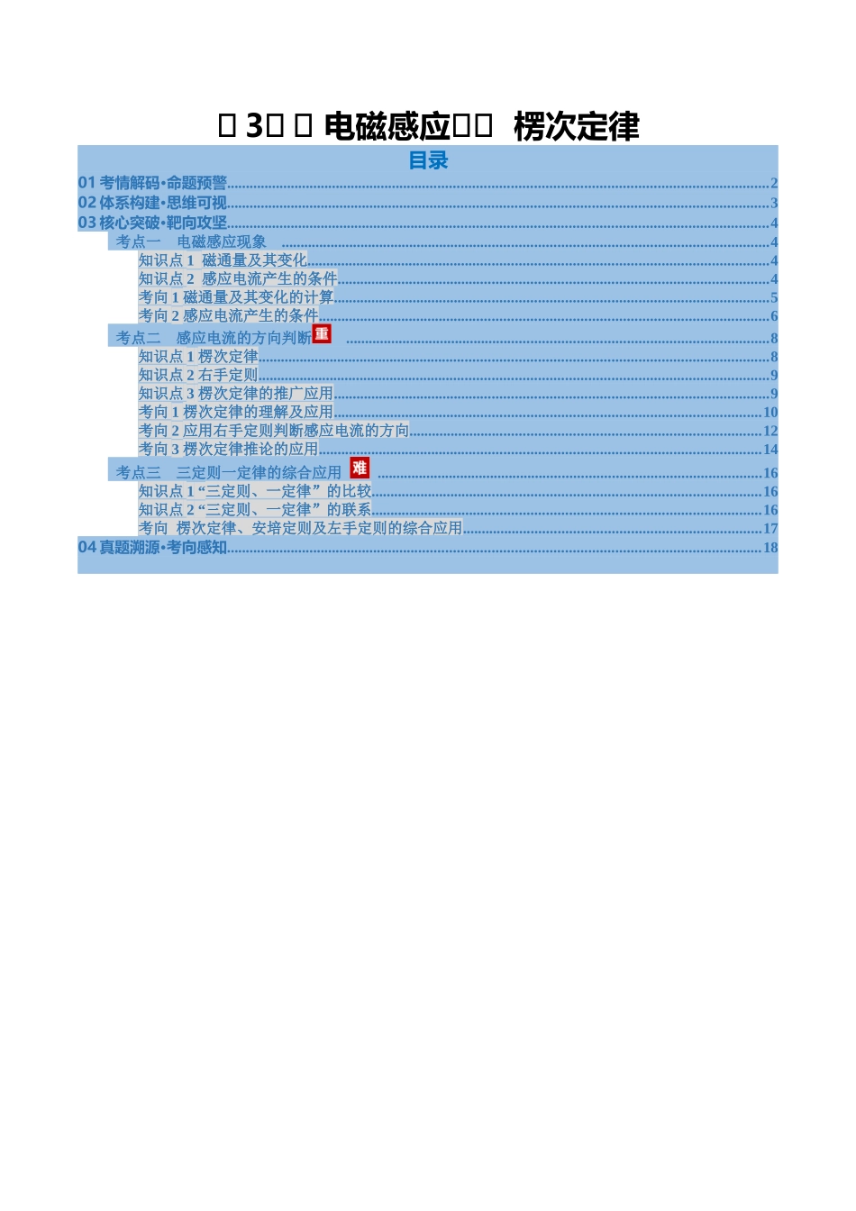 第39讲 电磁感应现象 楞次定律 (复习讲义)(福建专用)(教师版).docx_第1页