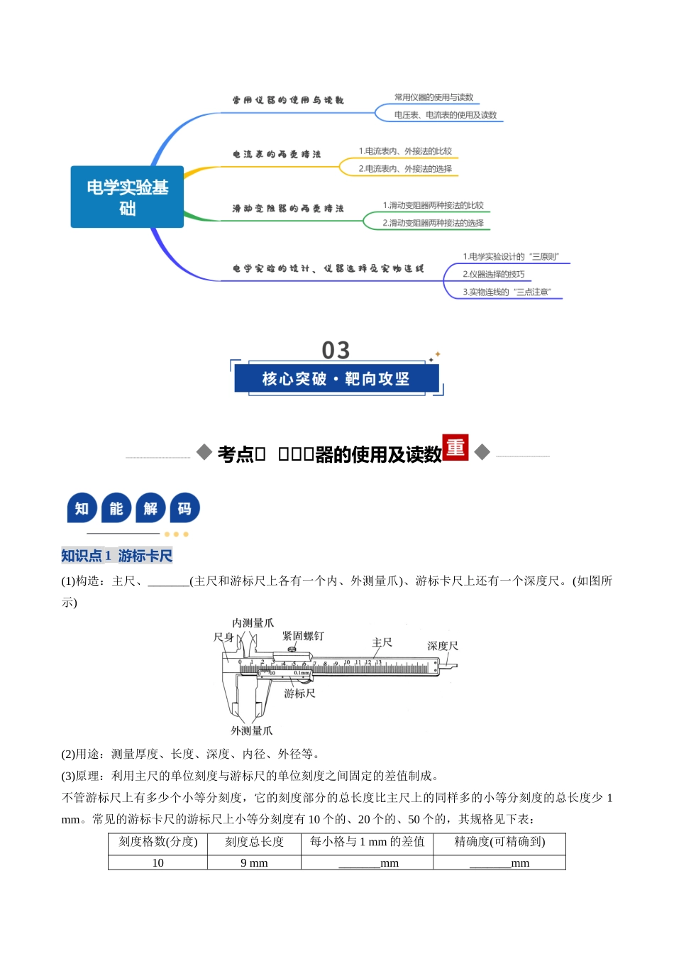 第41讲 电学实验必须熟练掌握的基本技能（复习讲义）（湖南专用）（学生版）.docx_第3页