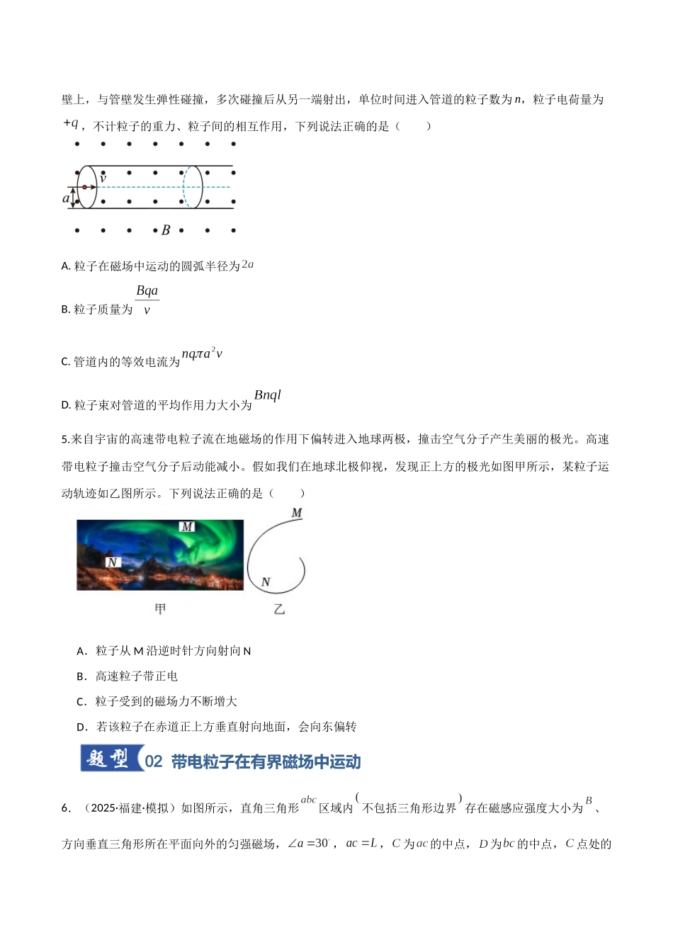 第47讲 带电粒子在磁场中的运动(专项训练)(湖南专用)(学生版).docx_第3页