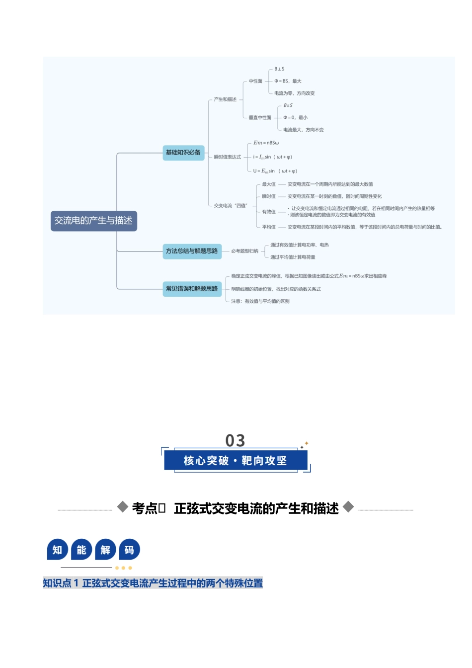 第53讲 交流电的产生与描述(复习讲义)(黑吉辽蒙专用)(教师版).docx_第3页