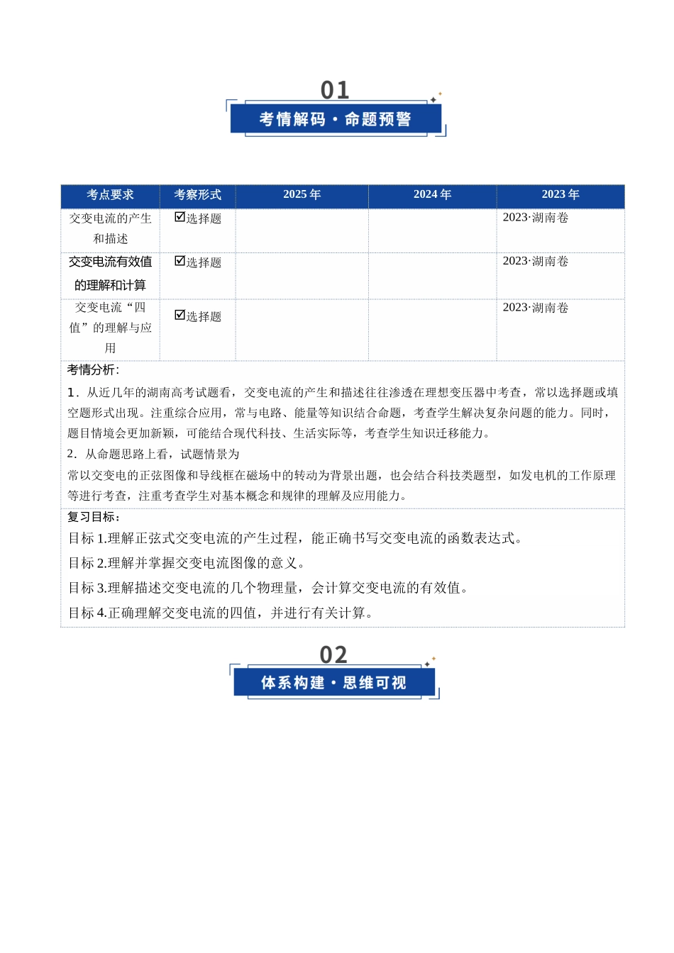 第58讲 交变电流的产生和描述(复习讲义)(湖南专用)(学生版).docx_第2页