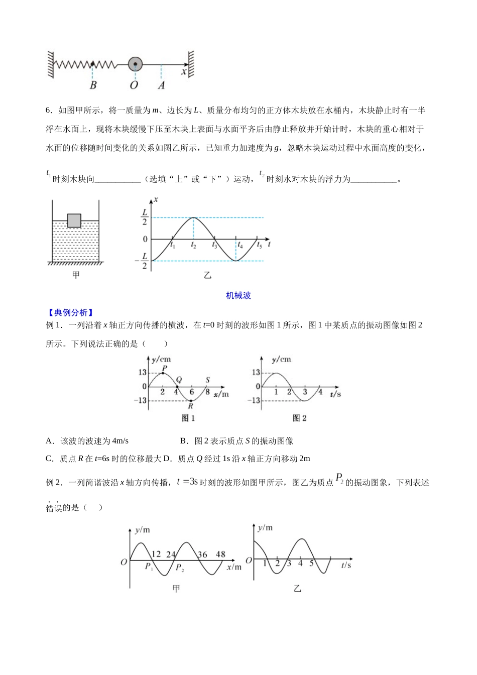 高三物理夯实基础专题训练05:机械振动、机械波.docx_第2页