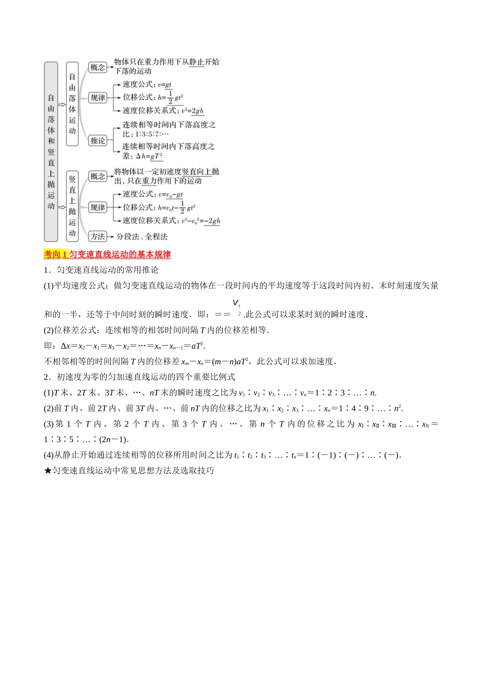 考点03  匀变速直线运动规律（原卷版）.docx_第2页