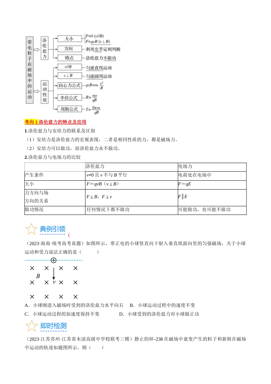 考点45  带电粒子在磁场中运动 洛伦兹力（原卷版）.docx_第2页