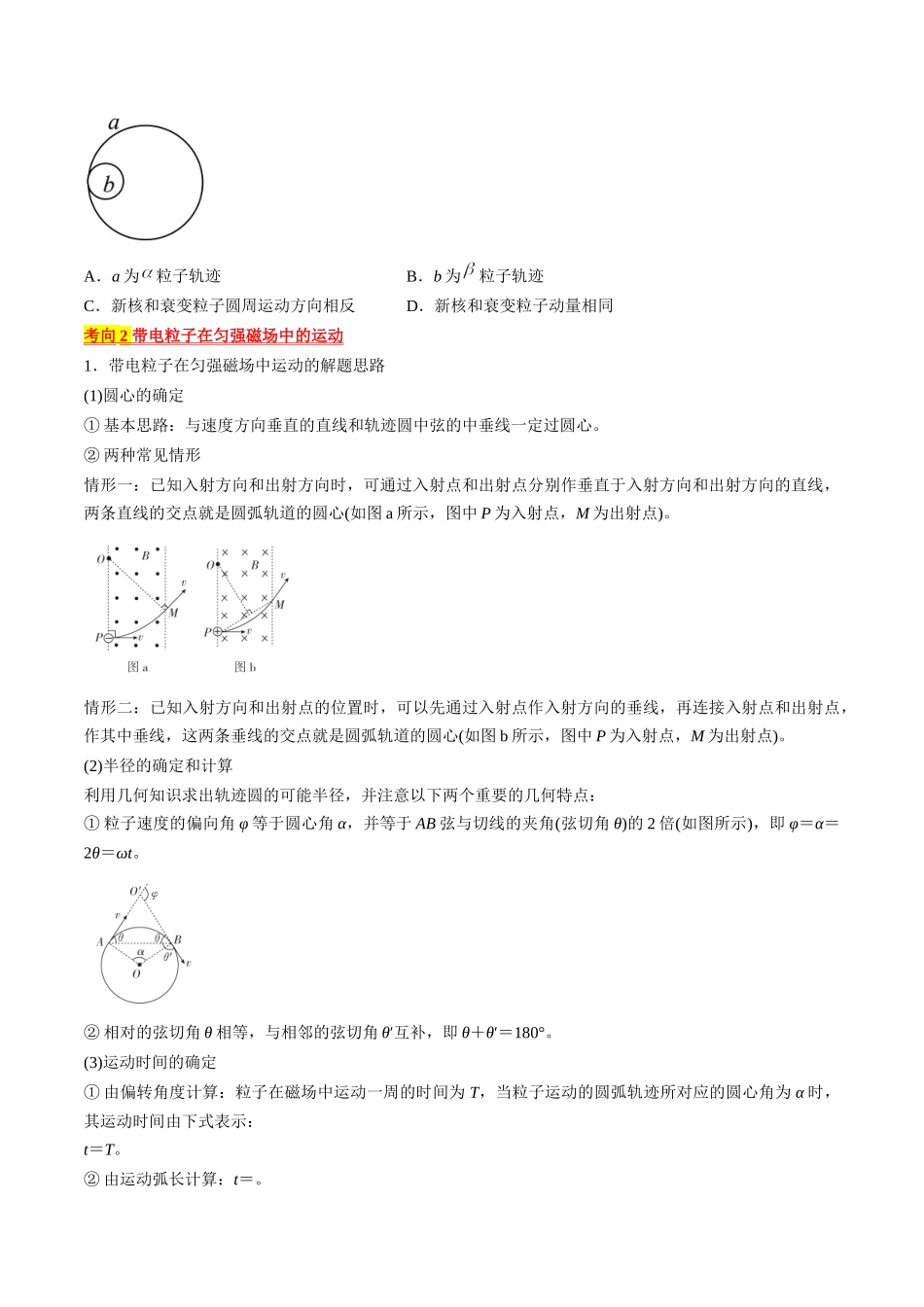 考点45  带电粒子在磁场中运动 洛伦兹力（原卷版）.docx_第3页