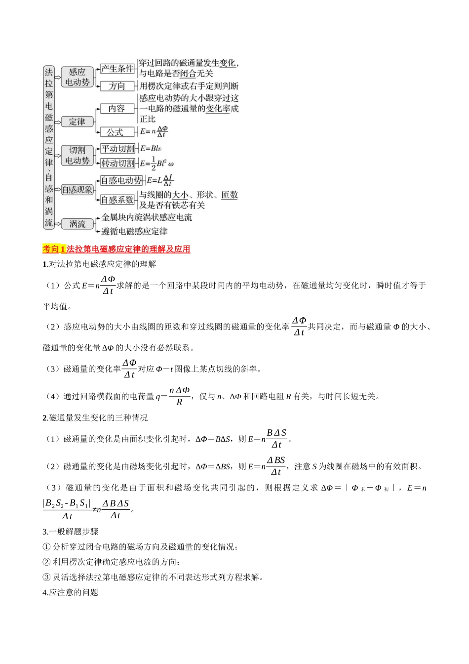 考点49 法拉第电磁感应定律 自感和涡流(原卷版).docx_第2页