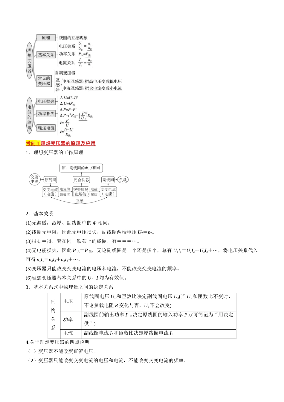 考点53 变压器 远距离输电(原卷版).docx_第2页