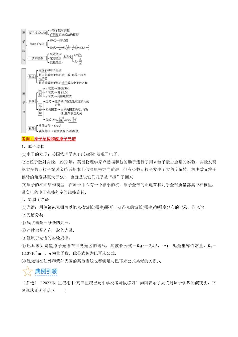 考点56 原子结构 原子核(原卷版).docx_第2页