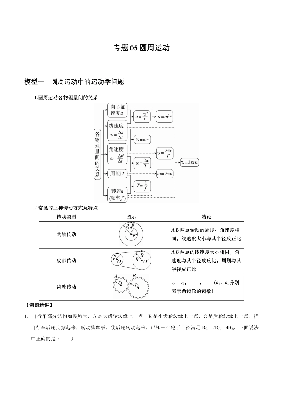 专题05 圆周运动(学生版).docx_第1页