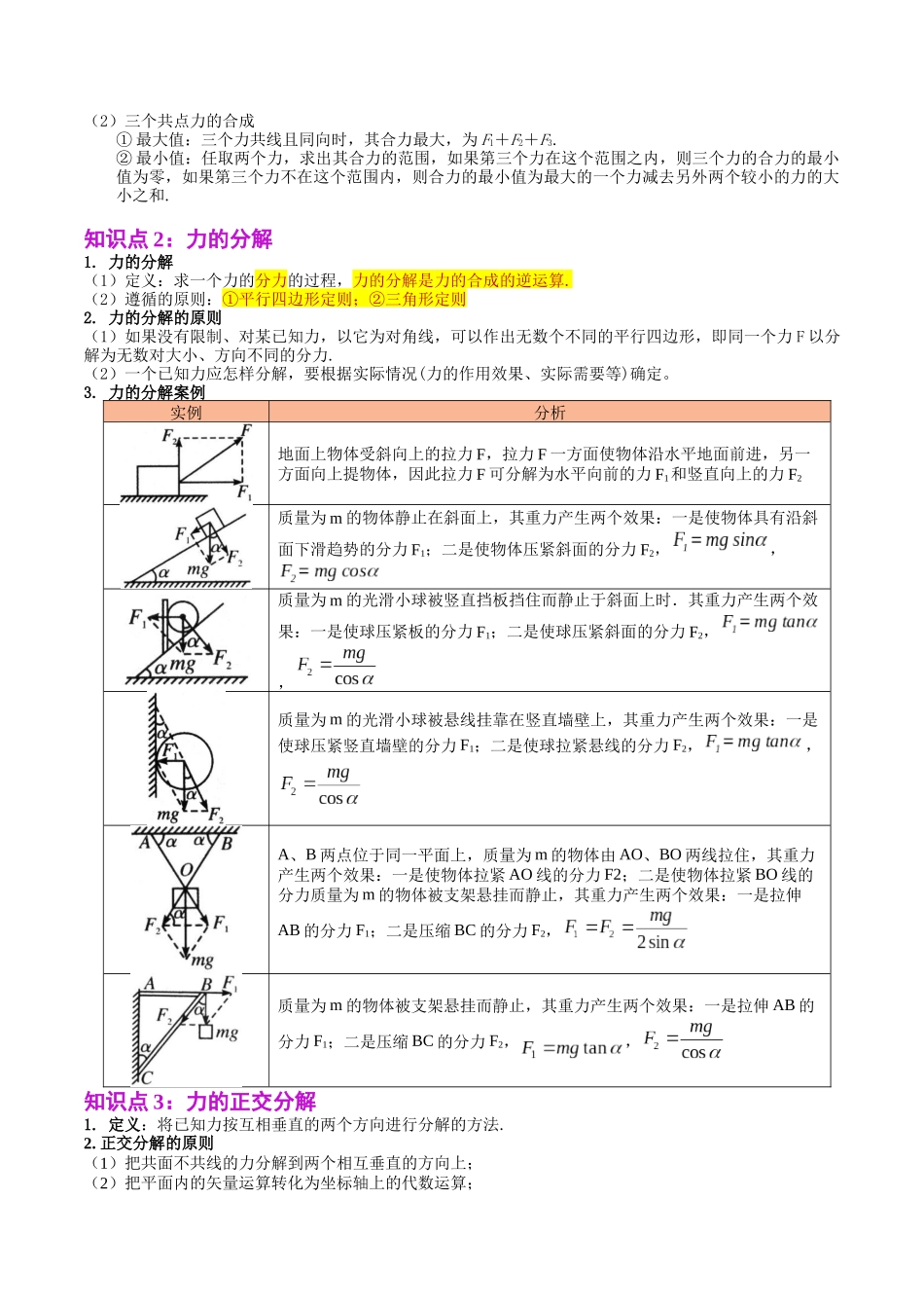 专题06 力的合成与分解(教师版).docx_第3页