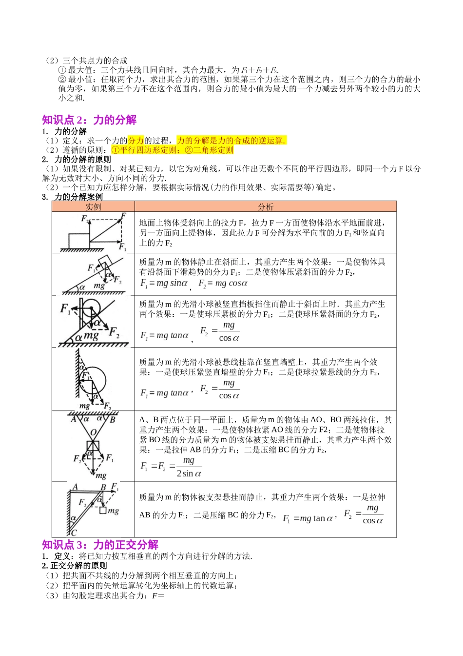 专题06 力的合成与分解(学生版).docx_第3页