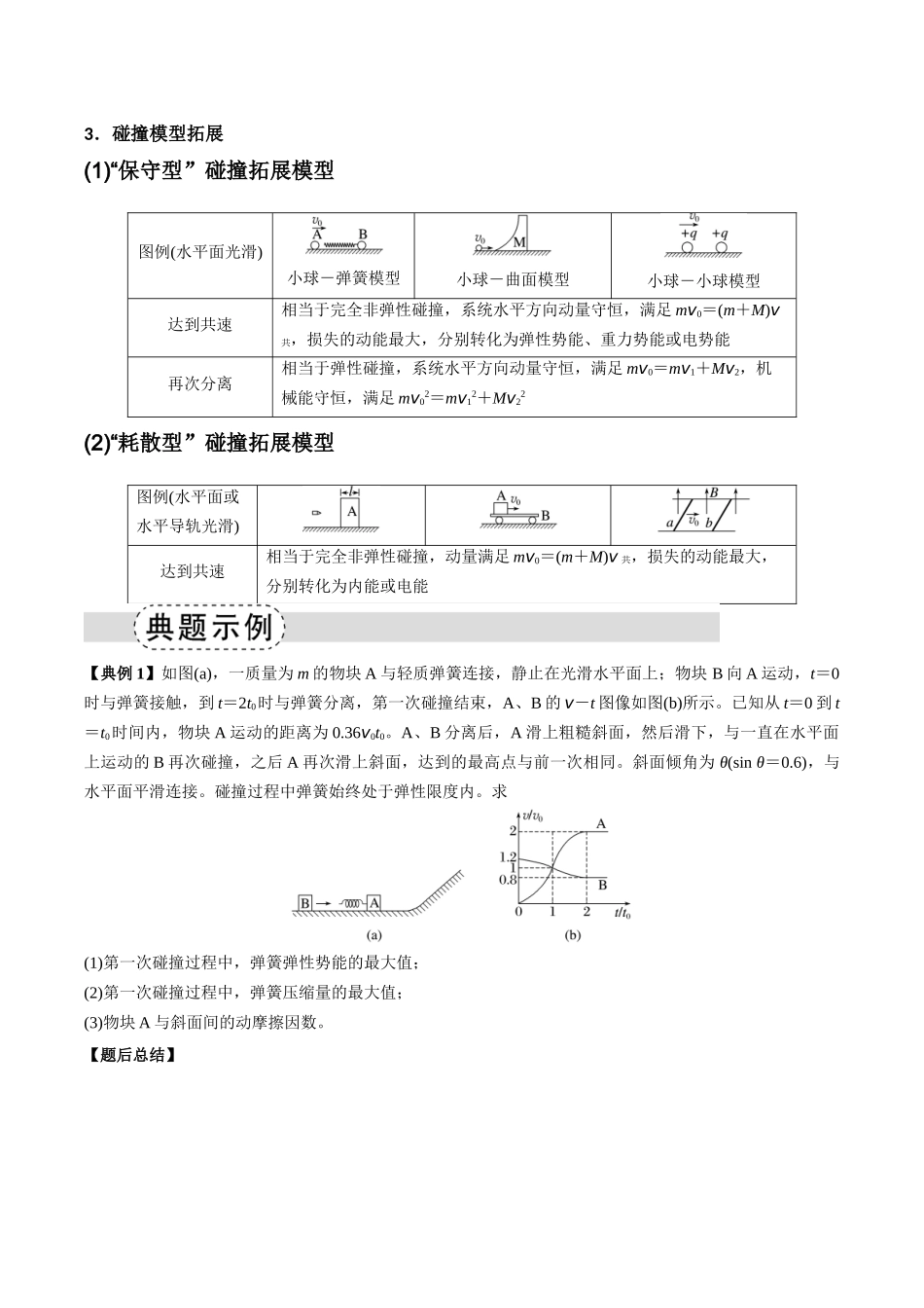 专题07 碰撞模型及其拓展（模型与方法讲义）（全国通用）（学生版）.docx_第2页