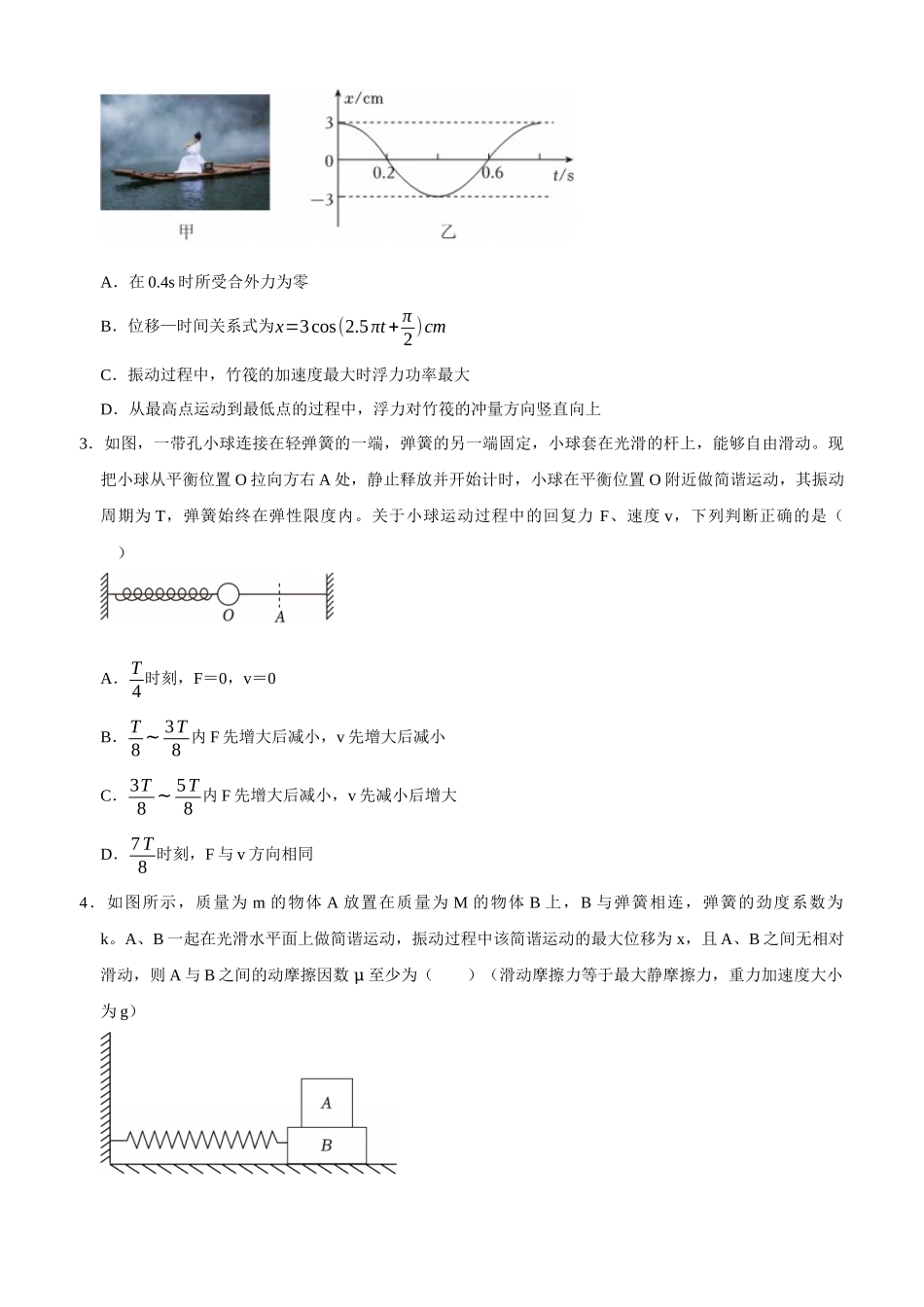 专题11 机械振动机械波（学生版）.docx_第2页