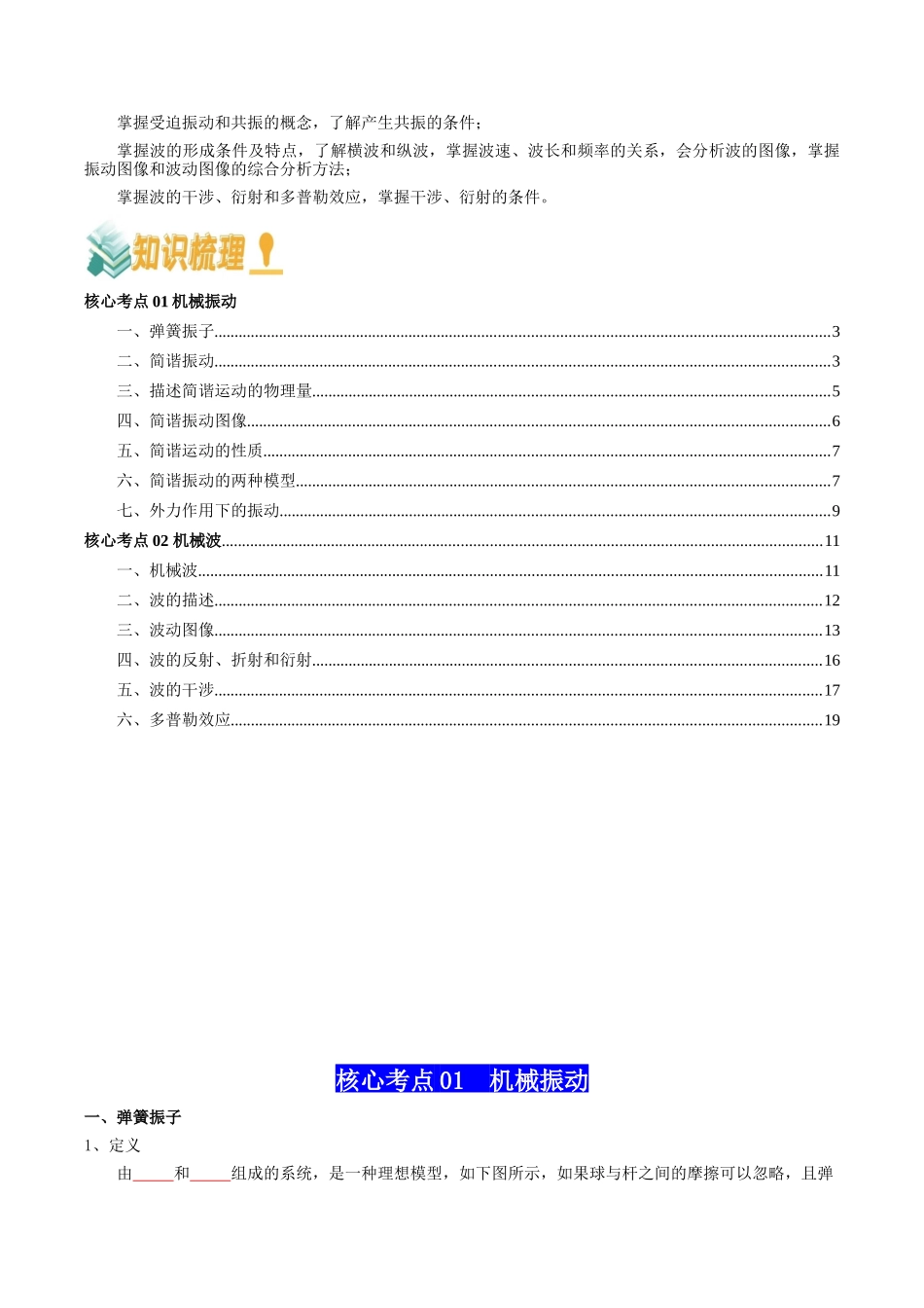 专题15  机械振动与机械波（学生版）.docx_第2页