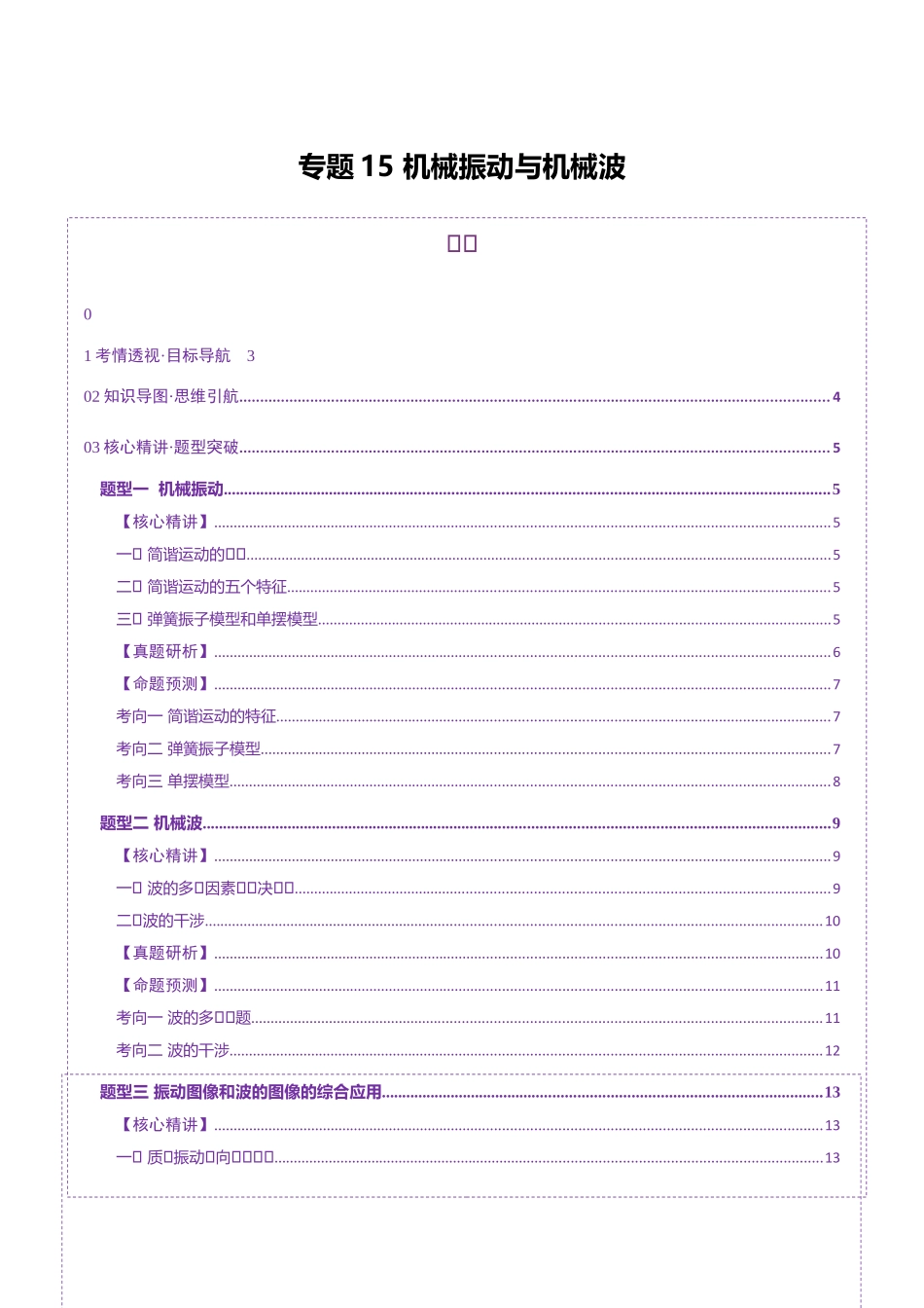 专题15 机械振动与机械波（讲义）（学生版）.docx_第1页