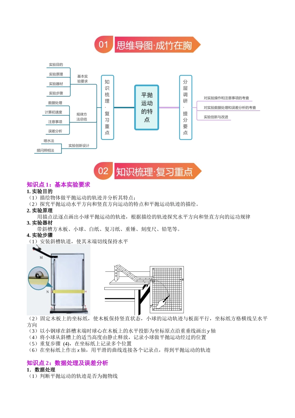 专题17 实验：平抛运动的特点（学生版）.docx_第2页