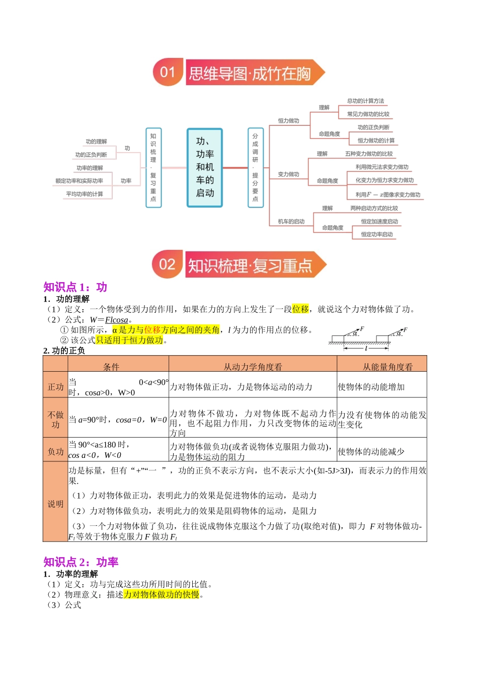 专题21 功 功率和机车启动(教师版).docx_第2页