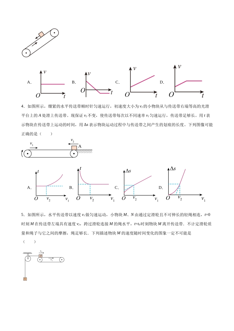 专题40:传送带模型 专项练(提升版).docx_第2页