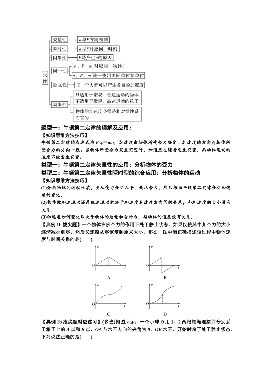 知识点11:牛顿三个运动定律的理解(拔尖学生版).docx_第2页
