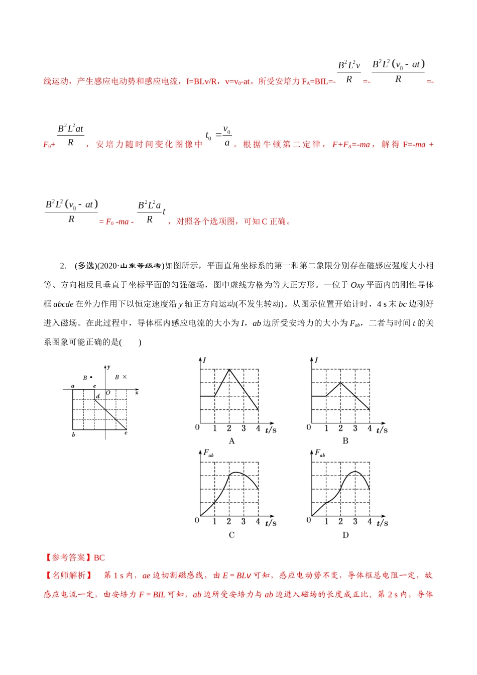 13.6电磁感应+图像（解析版）高考一轮复习100考点100讲.docx_第3页